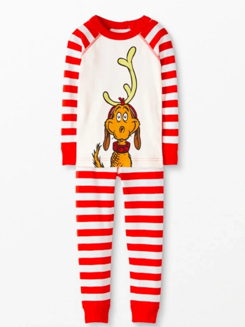 Hanna Andersson Dr. Seuss Grinch Max the Dog Pajamas size 6-7
